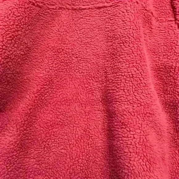 Lands' End Red Teddy Fleece Sherpa Jacket - Picture 6 of 6
